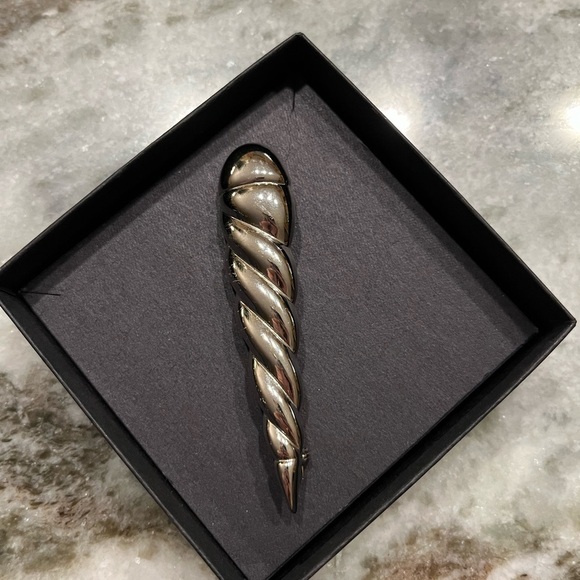 Vintage 80s spiral brooch - Picture 2 of 4